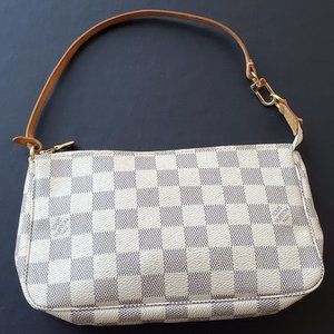 Louis Vuitton Accessoires Damier Azur White Pouch